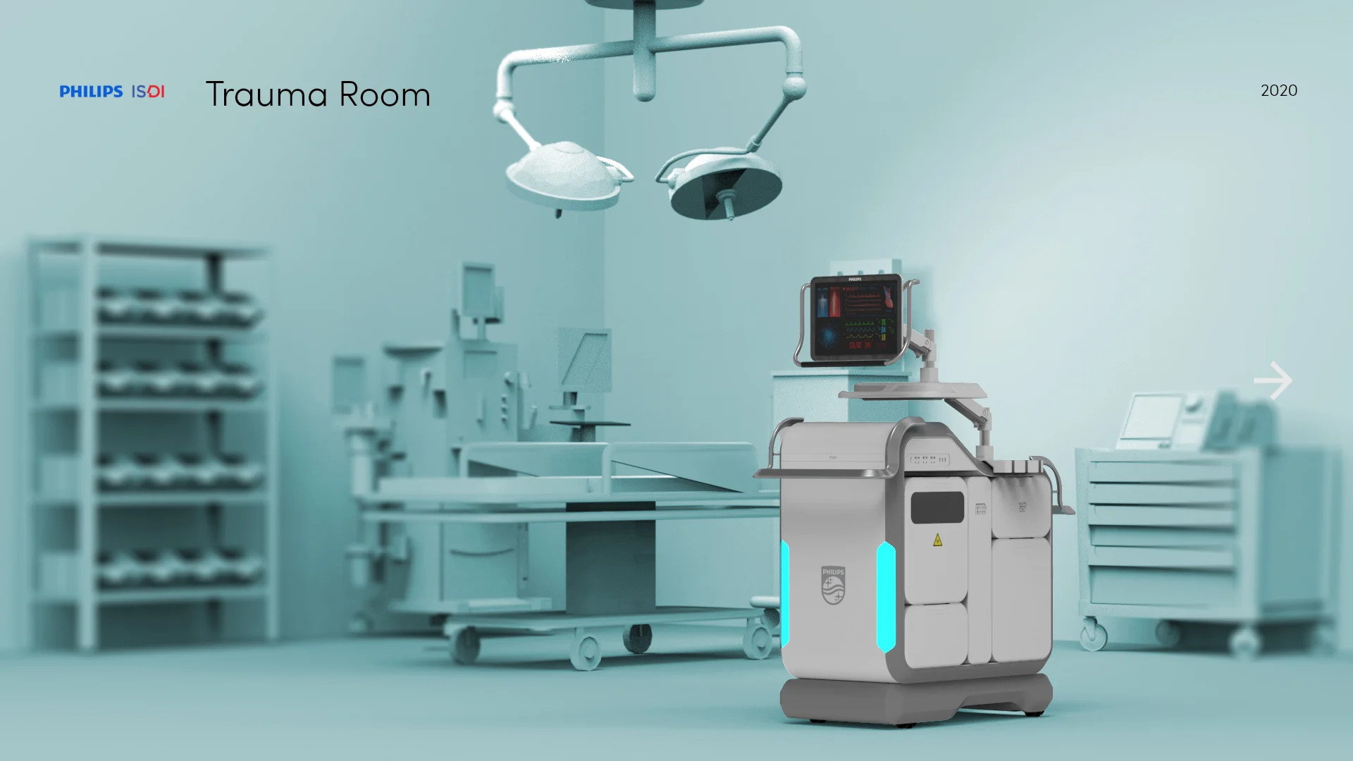 Life Shield concept positioned in an emergency-room environment.