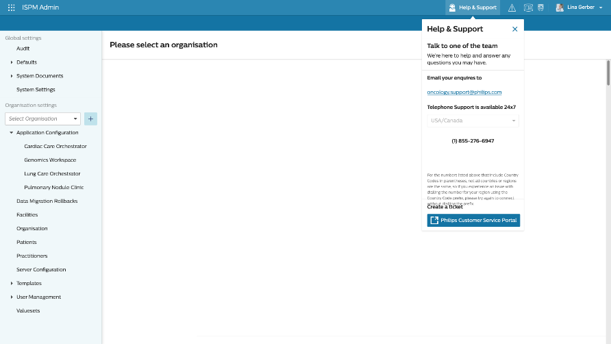 Implemented support panel within the administrator portal.